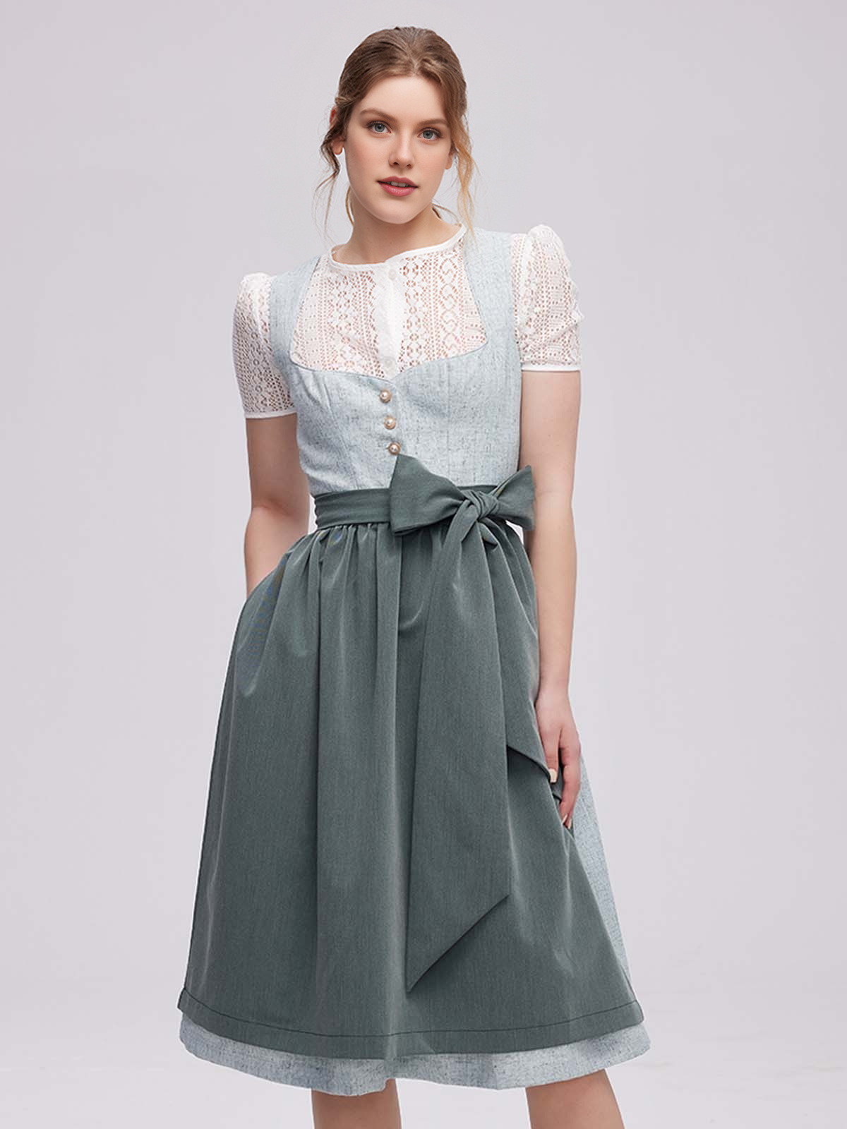 Elegantes Mieder Schwarz mit Dirndl-Rock