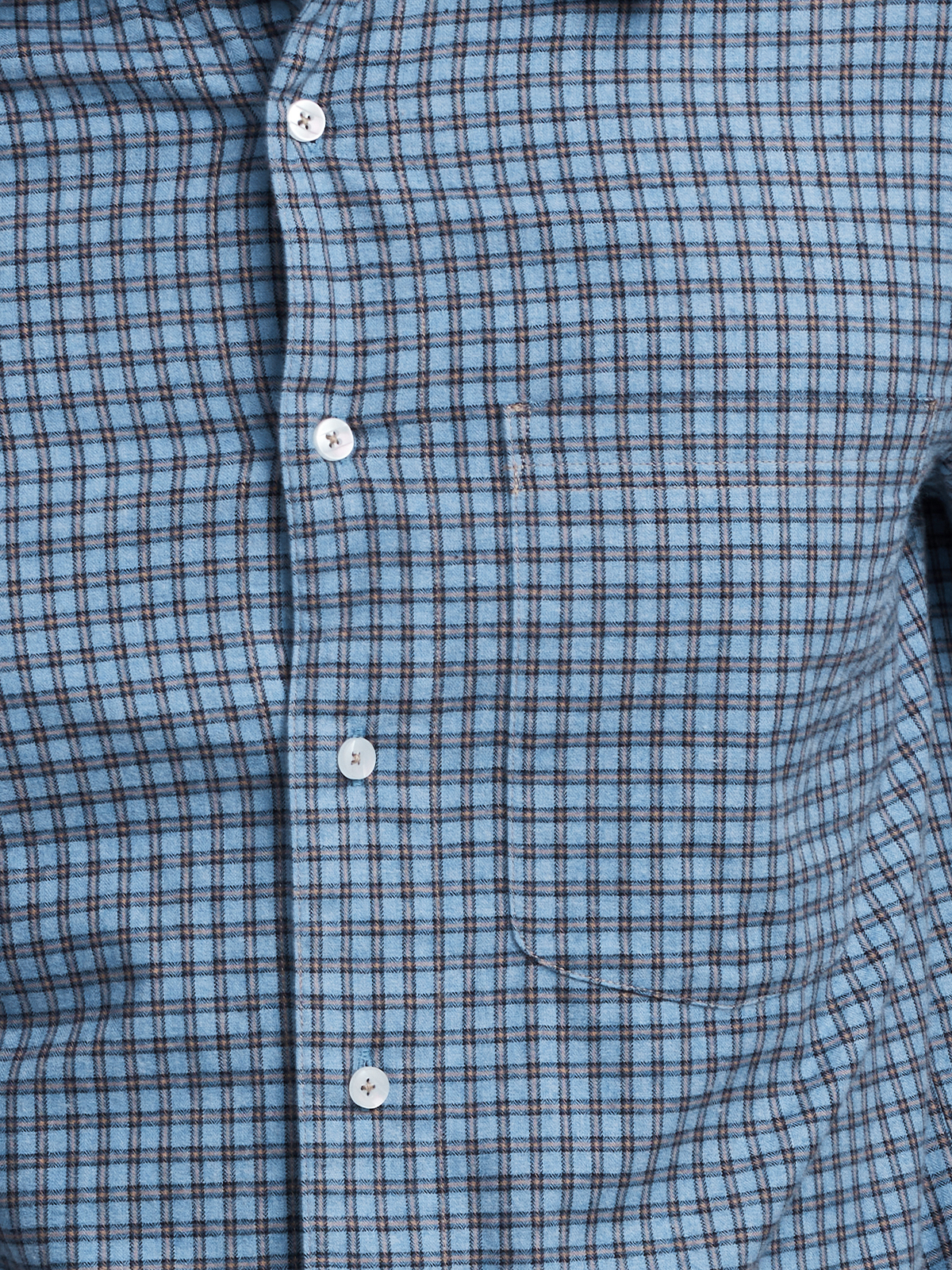 Dirndlbluse mit V-Ausschnitt und Langarm in Blau