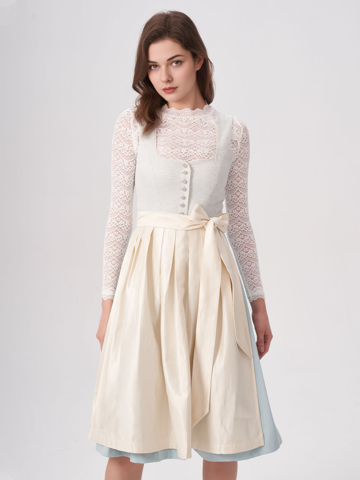 Rotes Dirndl Samt in Blau