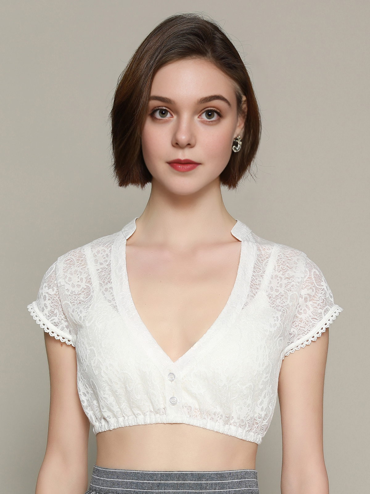 Dirndlbluse in Weiß