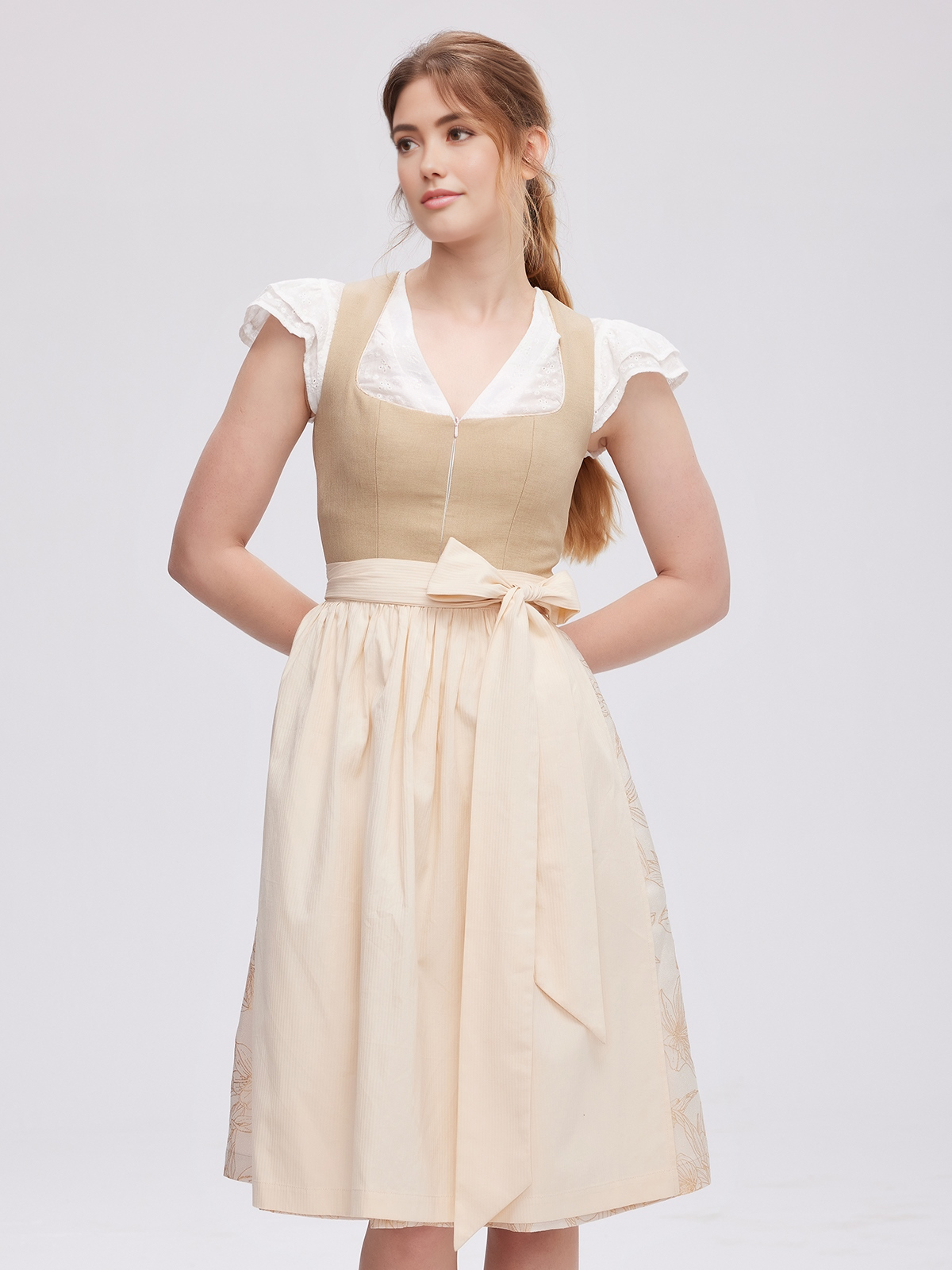 Dirndl Bluse schwarz langarm