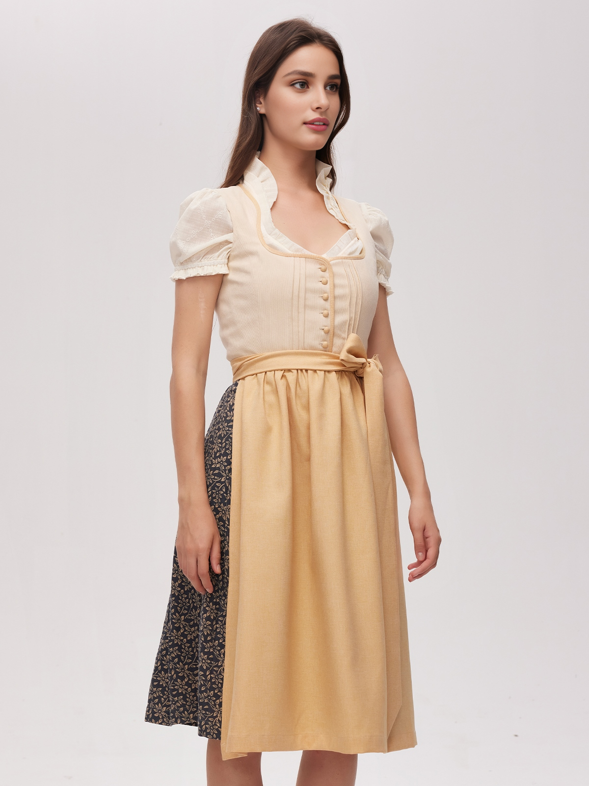 Modernes Ehreer Dirndl in Gelb